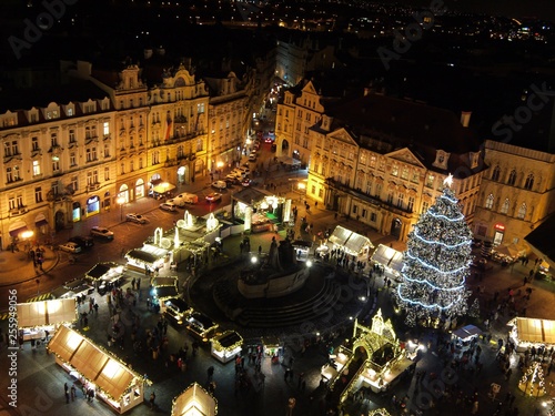Canvas Print CHristmas market in Prague