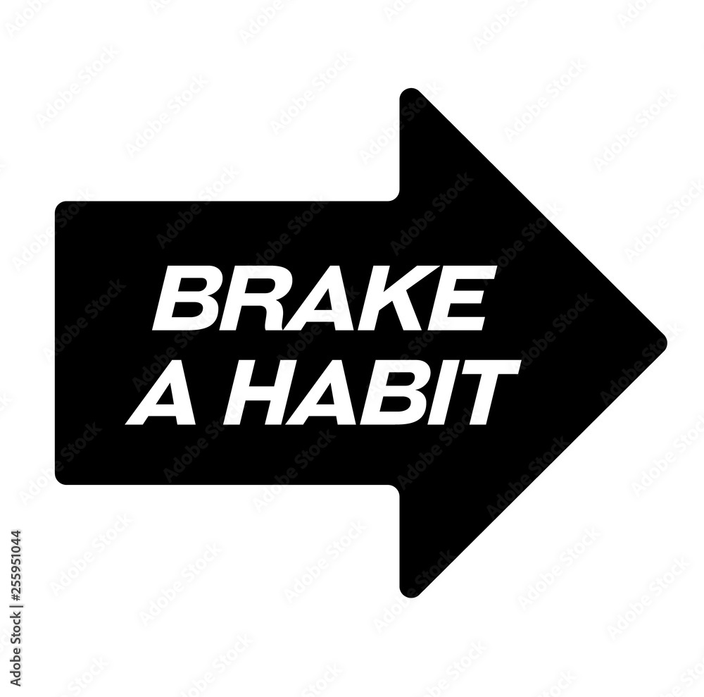 Obraz premium brake habit black stamp