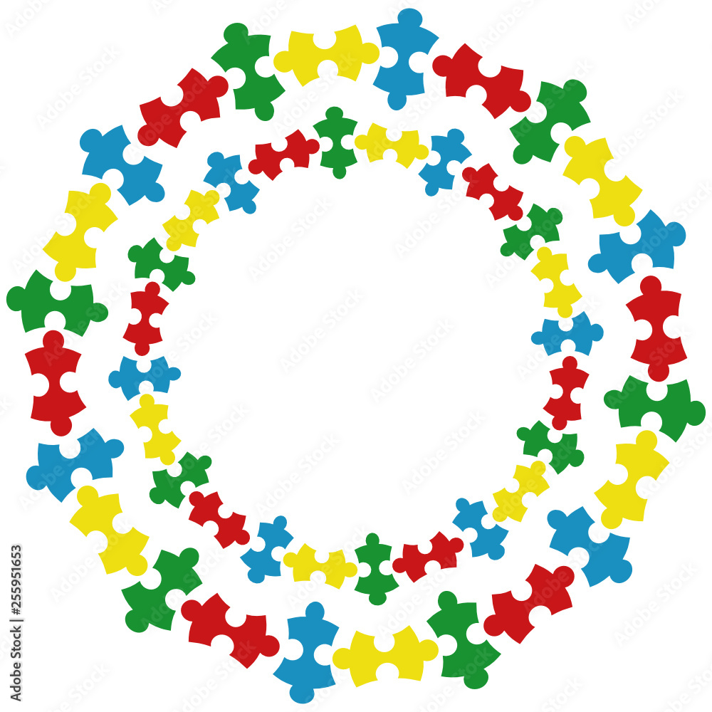 Autism Puzzle Pieces Frame