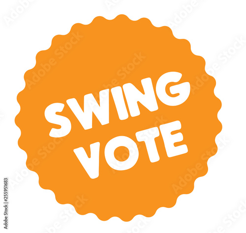 swing vote stamp on white