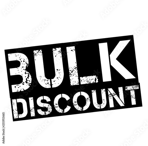 bulk discount stamp on white