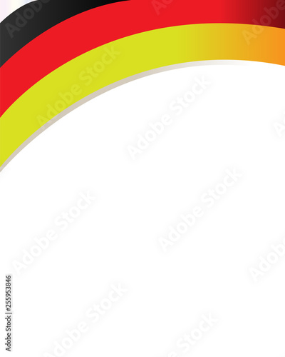 German flag ribbon wave with copy space for your text.