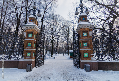 gate of the Mikhailovsky Garden, St. Peterburg, Russia photo