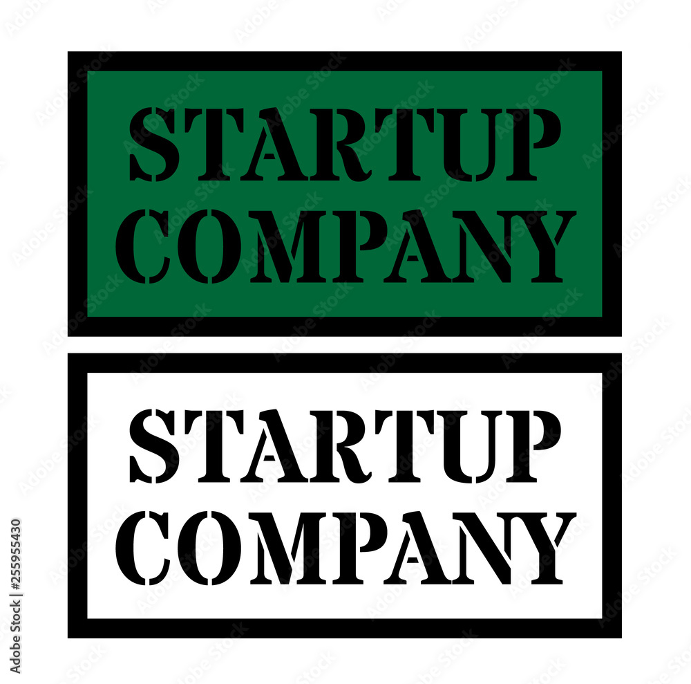 startup company sign startup company sign