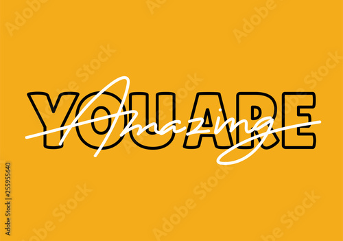You are amazing lettering vector poster