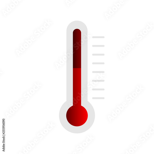 heat thermometer icon - vector measurement symbol hot, cold, weather illustration