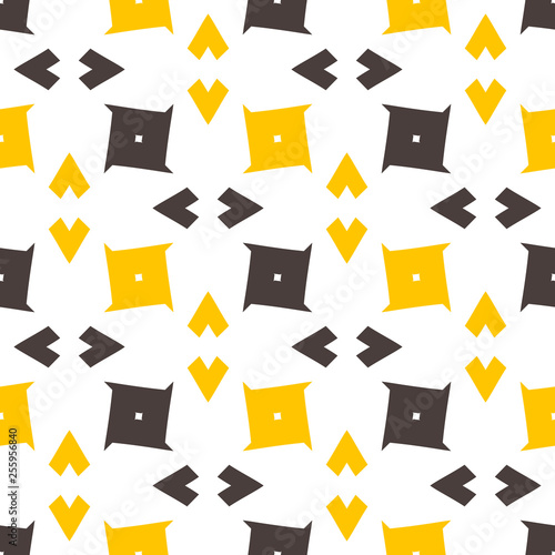 Bright seamless pattern with alternate geometric elements.