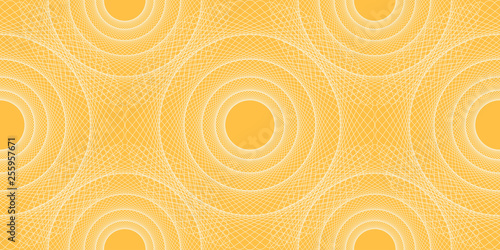 circular wired nets seamless pattern in honey shades
