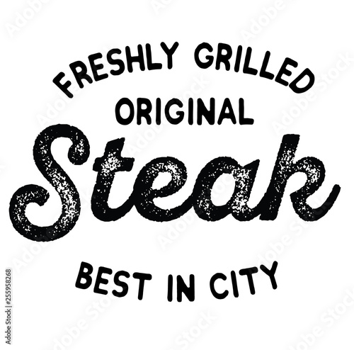 original freshly grilled steak label
