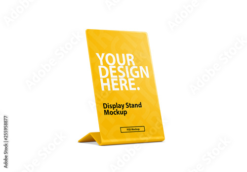 Download Thin Display Stand Mockup Isolated On White Stock Template Adobe Stock