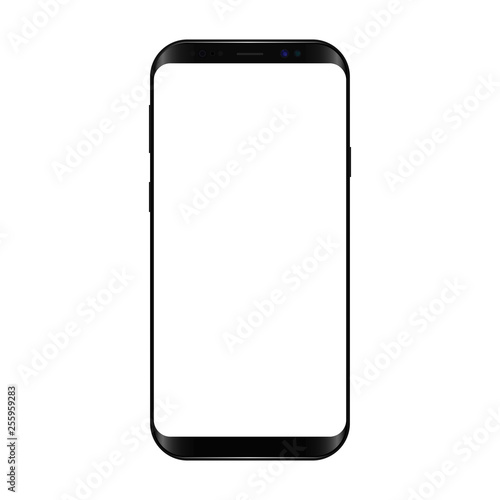 Smartphone, mockup, mobile phone isolated, realistic vector illustration.