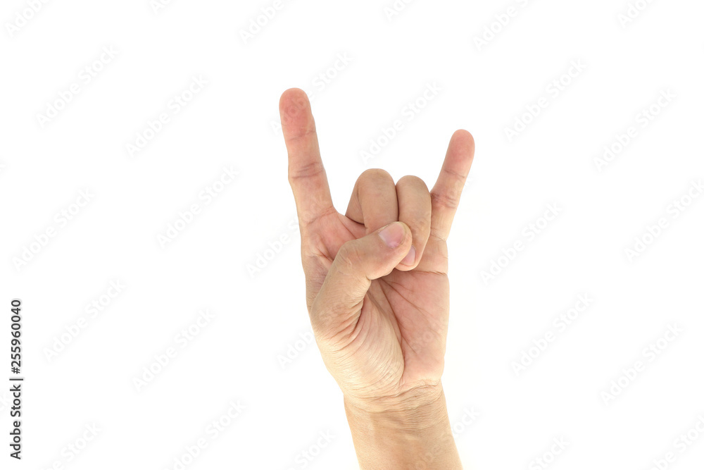 Hand Signals isolated on white background. Hand Signals isolated on white background.