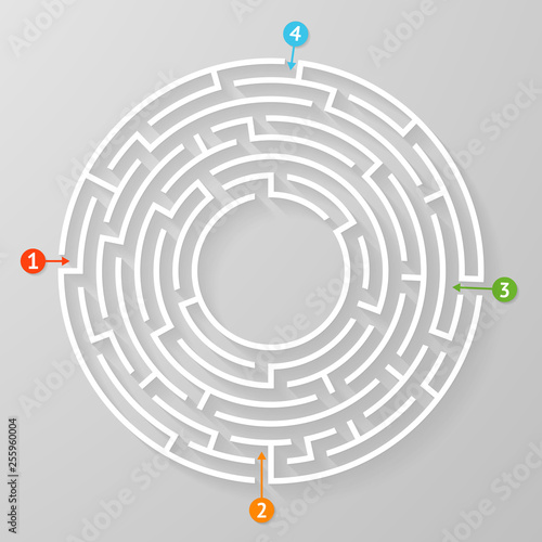Labyrinth maze symbol shape vector illustration.