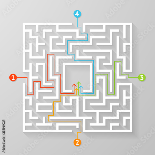 Labyrinth maze symbol shape vector illustration. photo
