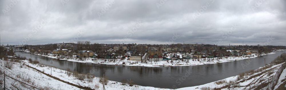 The old provincial town of Torzhok in the Tver region, Russia. City view The old provincial town of Torzhok in the Tver region, Russia. City view