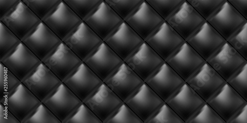 Seamless luxury black pattern and background. Genuine Leather. Vector illustration