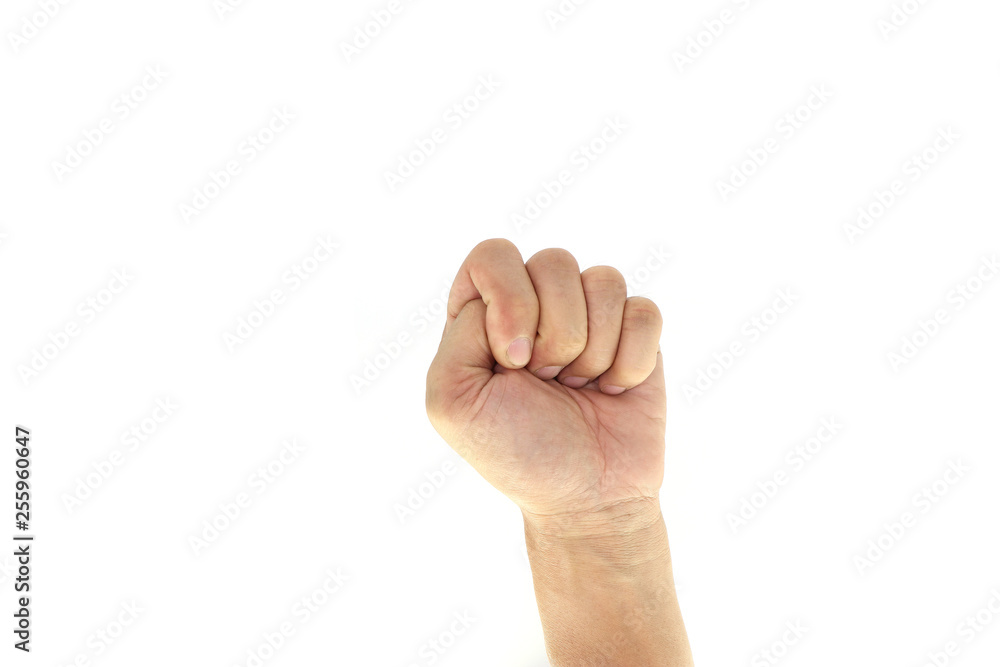 Hand Signals isolated on white background. Hand Signals isolated on white background.