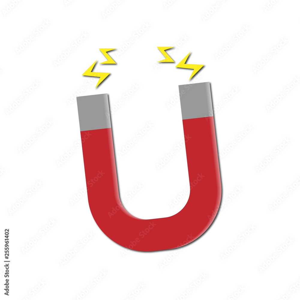 Magnet flat design icon concept. Vector icon Magnet flat design icon concept. Vector icon