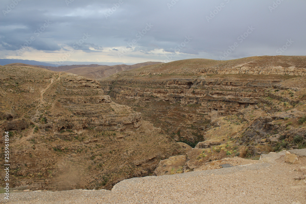 The Mar Saba Monastery, Laura of our Holy Father Sabbas the Sanctified in the Kidron Valley, in the Judaean desert known as the Judean wilderness and surroundings, near Betlehem, Palestinian, Israel