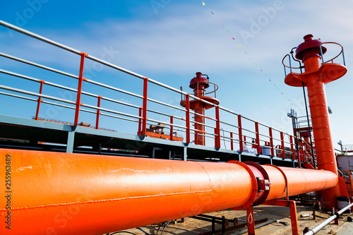 heating system. Pipelines, water pump, valves, manometers.
