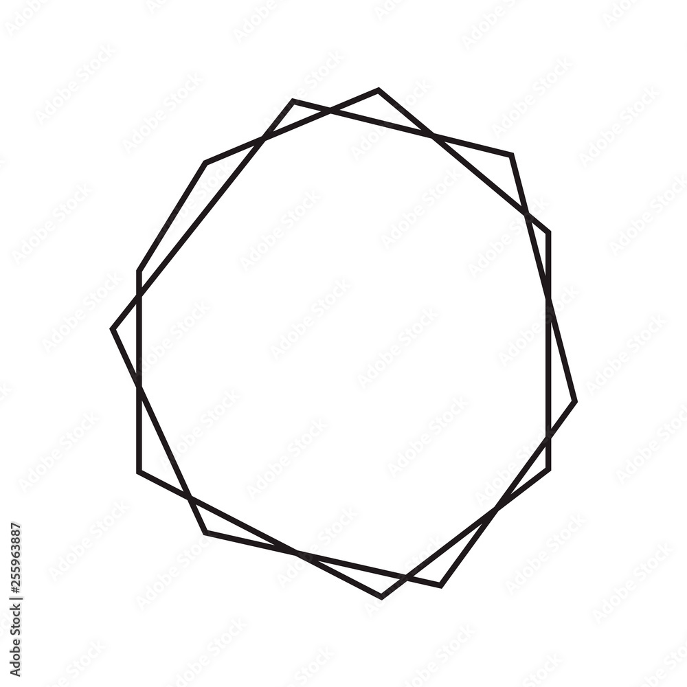 Black ink geometric diamond with place for text. Vector modern design template for wedding or birthday invitation, brochure, poster or business card Black ink geometric diamond with place for text. Vector modern design template for wedding or birthday invitation, brochure, poster or business card