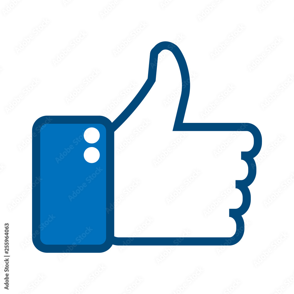Hand like icon. Flat style. Vector illustration. Hand like icon. Flat style. Vector illustration.