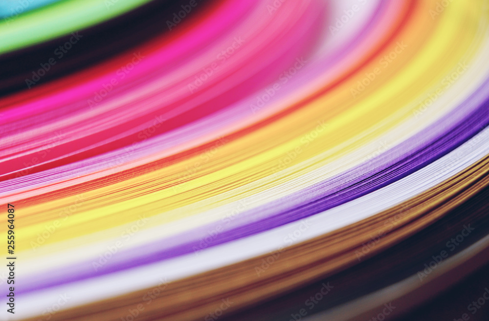 Rainbow paper abstract macro - obrazy, fototapety, plakaty 