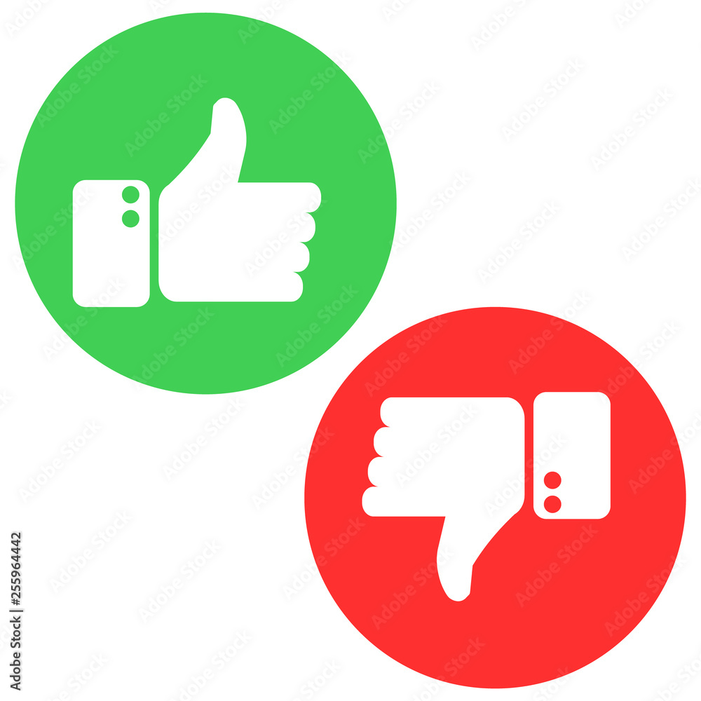 Like and dislike symbol. Like and dislike symbol.