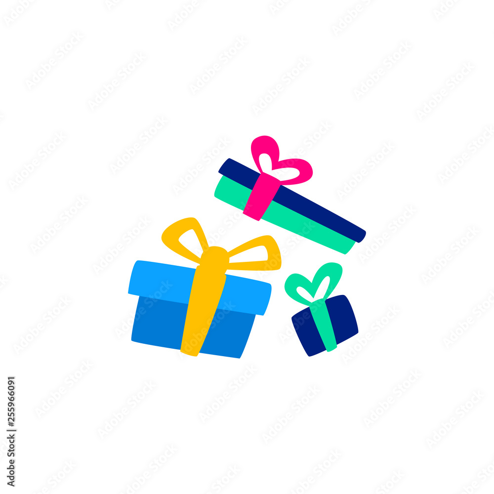 Vector Flat Gift Present. Holiday packaging. Vector Flat Gift Present. Holiday packaging.