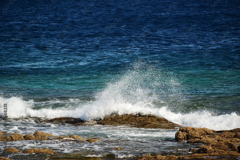 Ocean wave. Los Hervideros Lanzarote Canary Islands