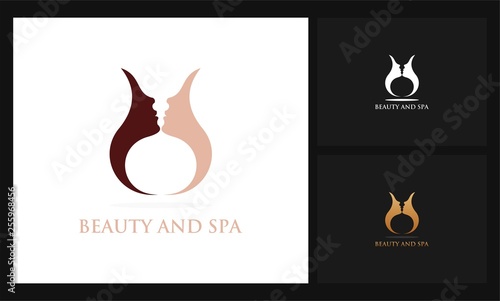 face icon beauty and spa logo