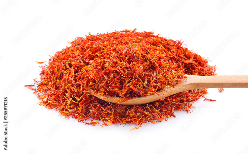 Fototapeta premium safflower on a white background