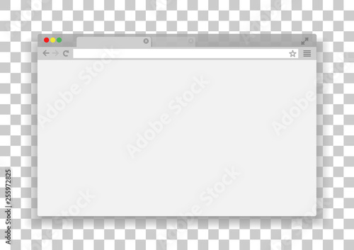 Simple browser window. Internet browser. Flat style. Vector illustration.