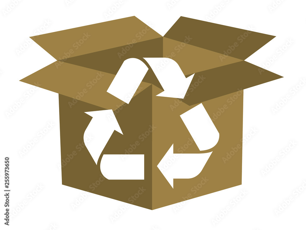 picto carton recyclé Stock Vector | Adobe Stock