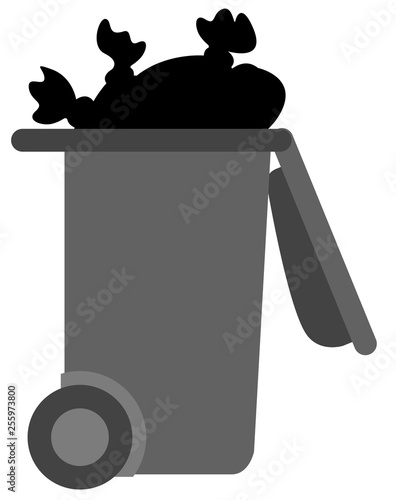 picto petit container poubelle non trié