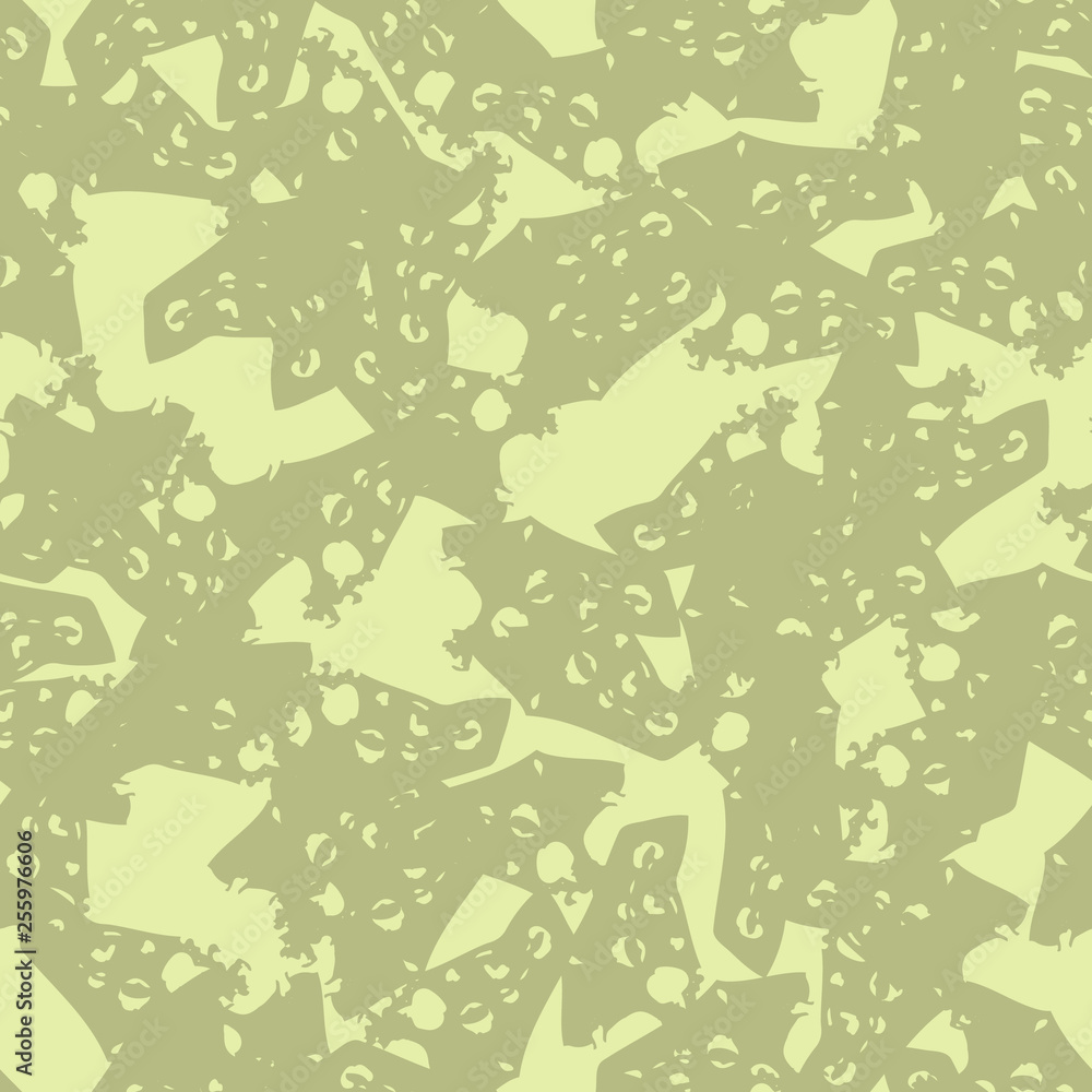 Desert camouflage of various shades of green and yellow colors Desert camouflage of various shades of green and yellow colors