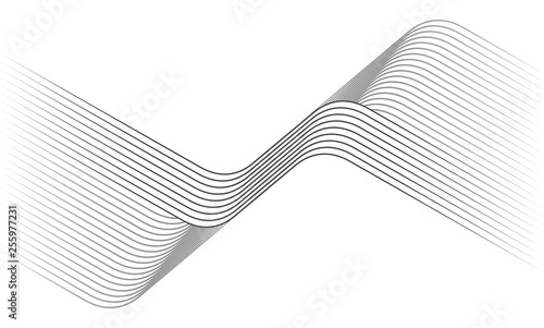 Vector Illustration of the gray pattern of lines abstract background. EPS10.	