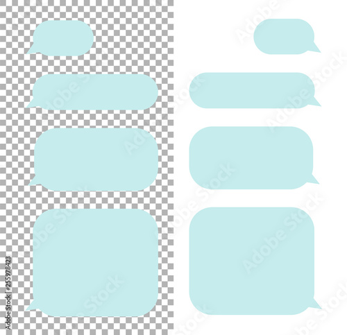 Message bubbles chat vector icons. Vector deign template of message bubbles