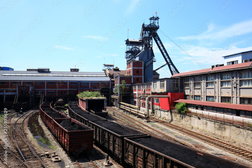 Fototapeta premium The plant and equipment of a coal mine