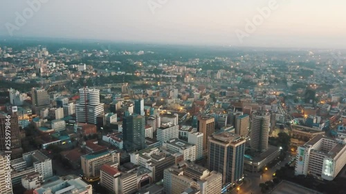 Aerial Drone footage of Nairobi Kenya
