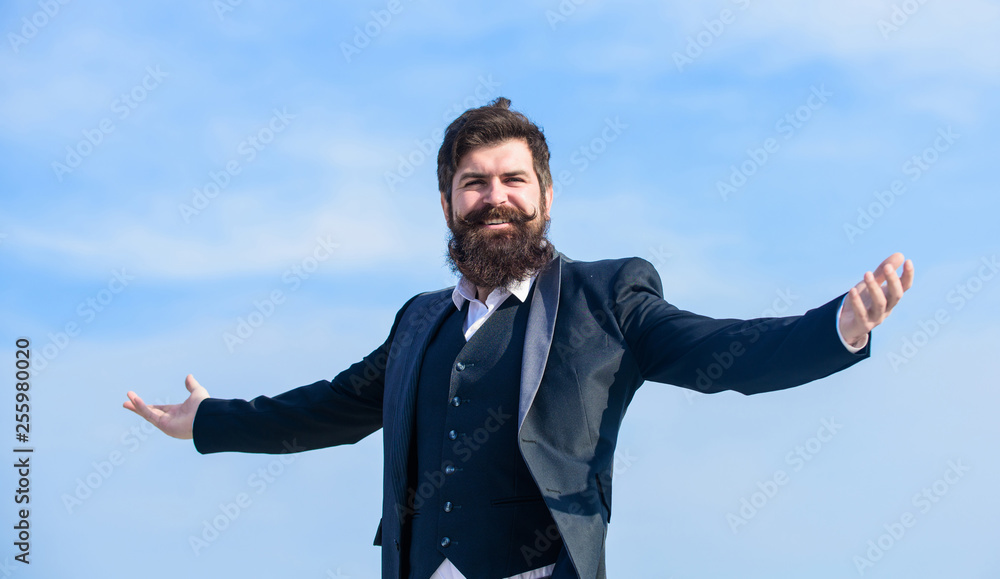 happy bearded man. Mature happy hipster with beard. Future success. Male formal fashion. happy brutal caucasian hipster with moustache. Businessman against the sky. feeling happy. Young and free happy bearded man. Mature happy hipster with beard. Future success. Male formal fashion. happy brutal caucasian hipster with moustache. Businessman against the sky. feeling happy. Young and free