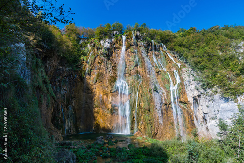 Wasserfall im Plitivce Nationalpark in Kroatien
