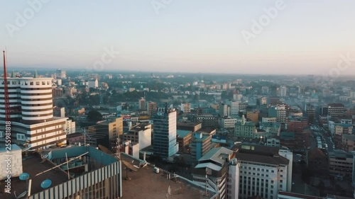 Aerial drone footage in Nairobi, Kenya