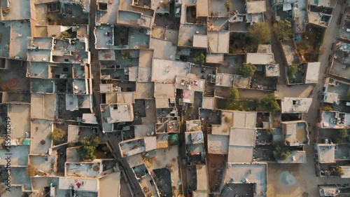Aerial Drone footage of a city in Pakistan