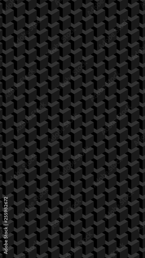 Vertical geometric cubes pattern. Trendy geometric background in isometric style. Wall of cubes. Vertical geometric cubes pattern. Trendy geometric background in isometric style. Wall of cubes.