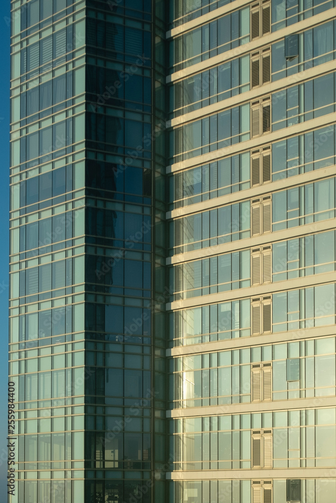 Glass Office Building in the Morning Light