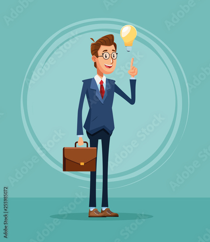 Businessman banker cartoon