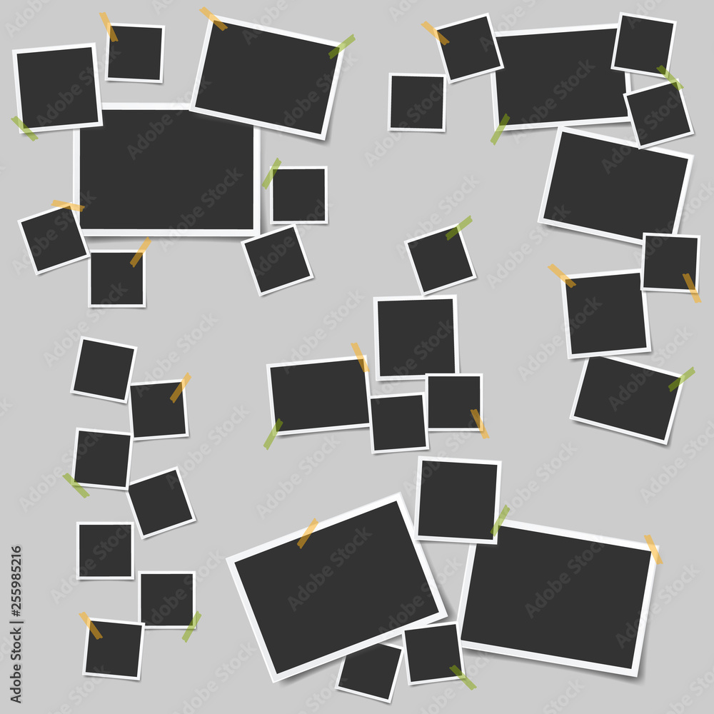 Set of square vector photo frames. Set of square and rectangular vector photo frames. Vertical and horizontal template photo design. Set of square vector photo frames. Set of square and rectangular vector photo frames. Vertical and horizontal template photo design.
