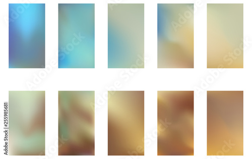 Collection of Abstract Gradient Mesh Backgrounds. 