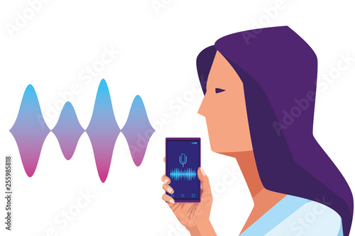 People using voice recognition